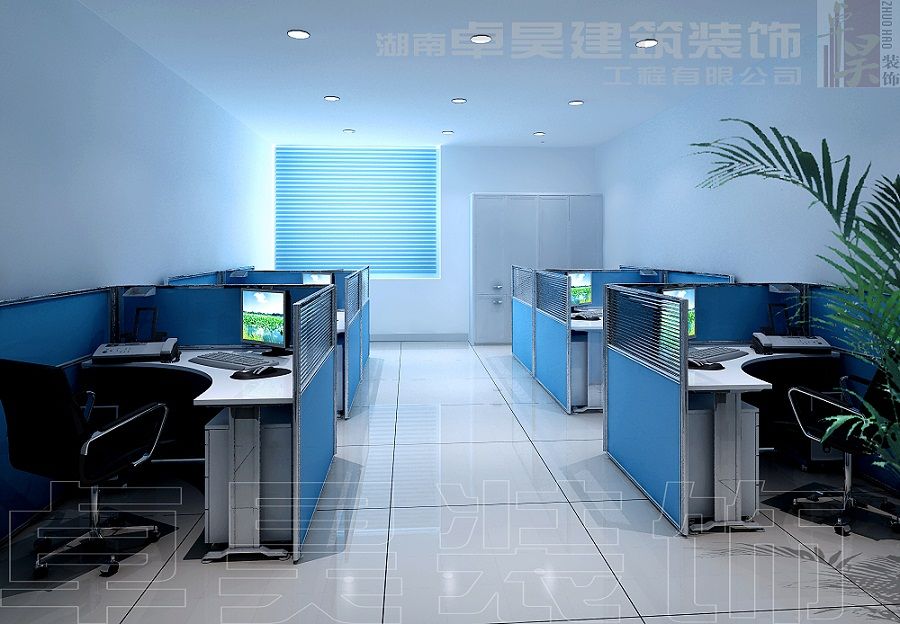 长沙办公空间装修公司百江燃气 | 办公室装修设计案例效果图
